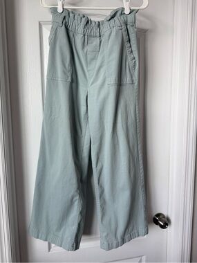 Kensie Dusty Blue Paperbag Waist Wide Leg Pants Size 6/28